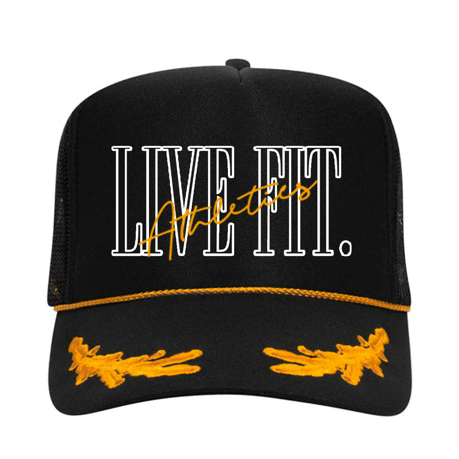 LF Classic Cap - Black / Gold, Live Fit Apparel