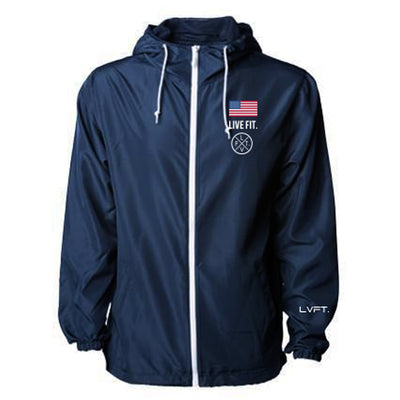 Live Fit Apparel Newport Windbreaker-Navy - LVFT