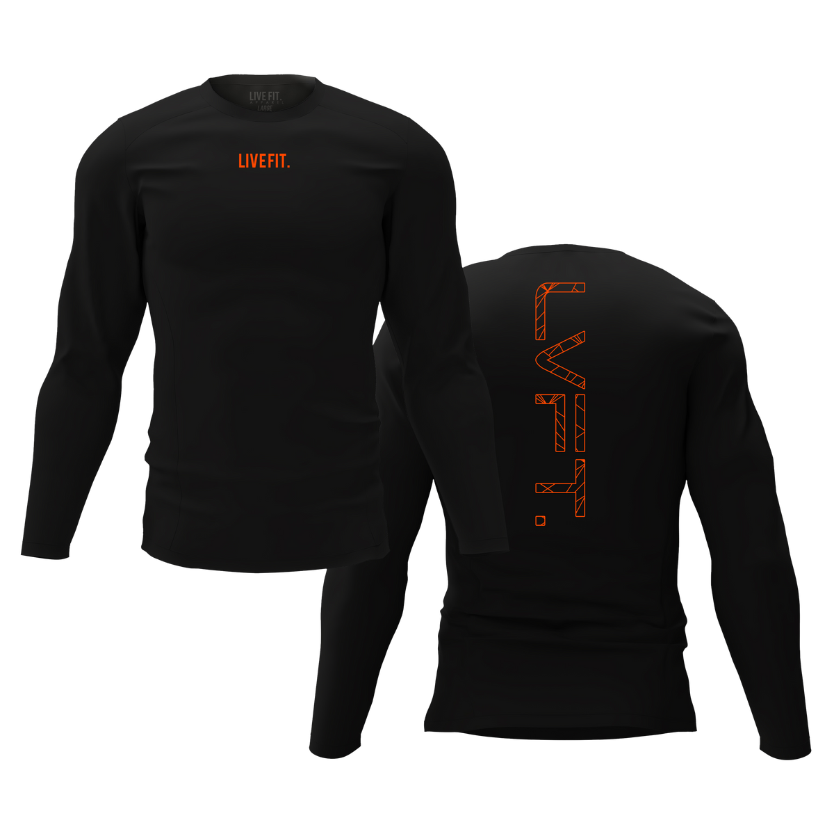 Vector Rash Guard - Black / Orange