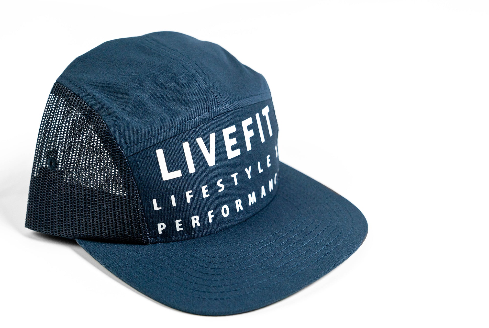 Vision 5 Panel Camper Cap - Navy