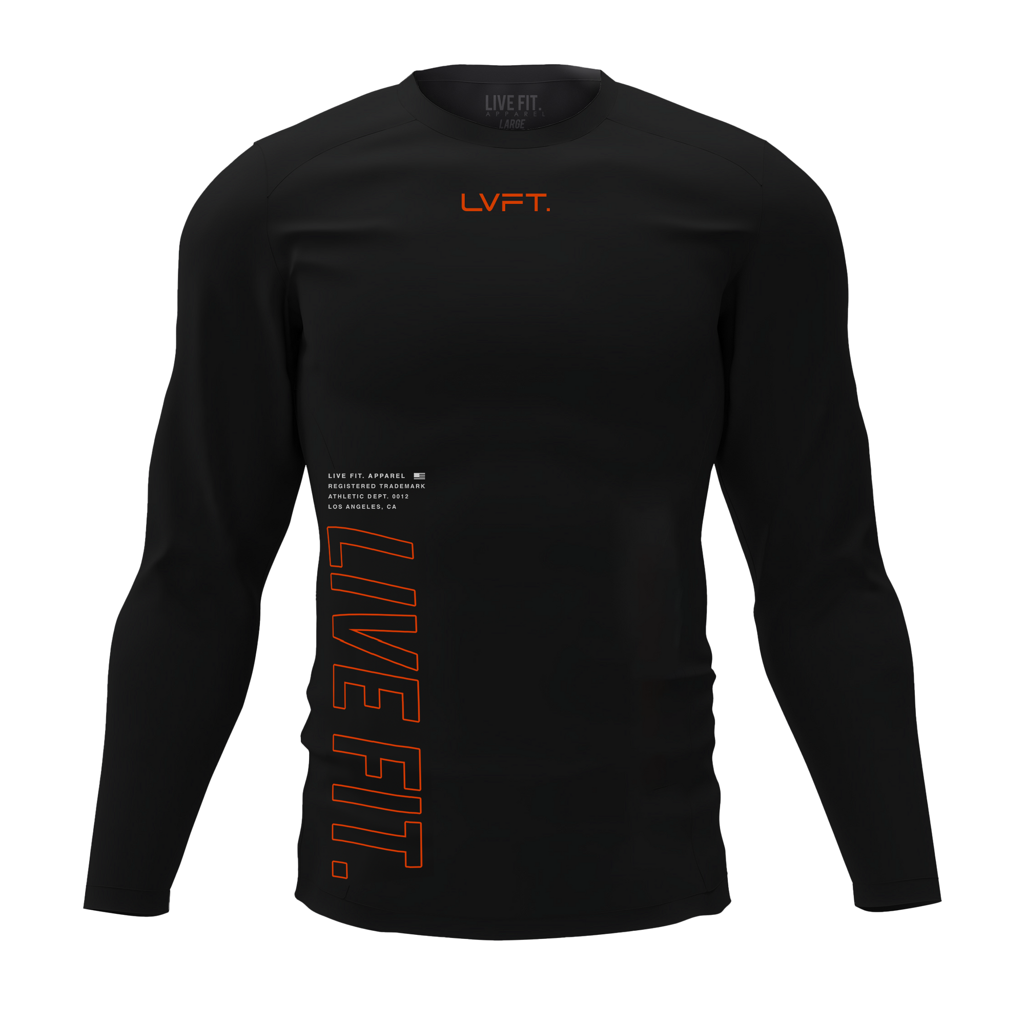 Vortex Rash Guard - Black / Orange