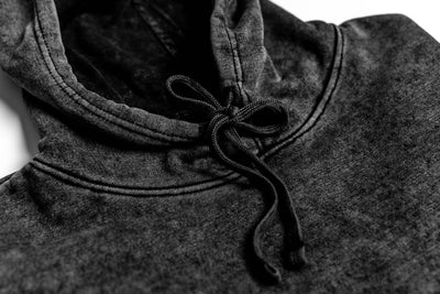 Acid Wash Hoodie - Vintage Black