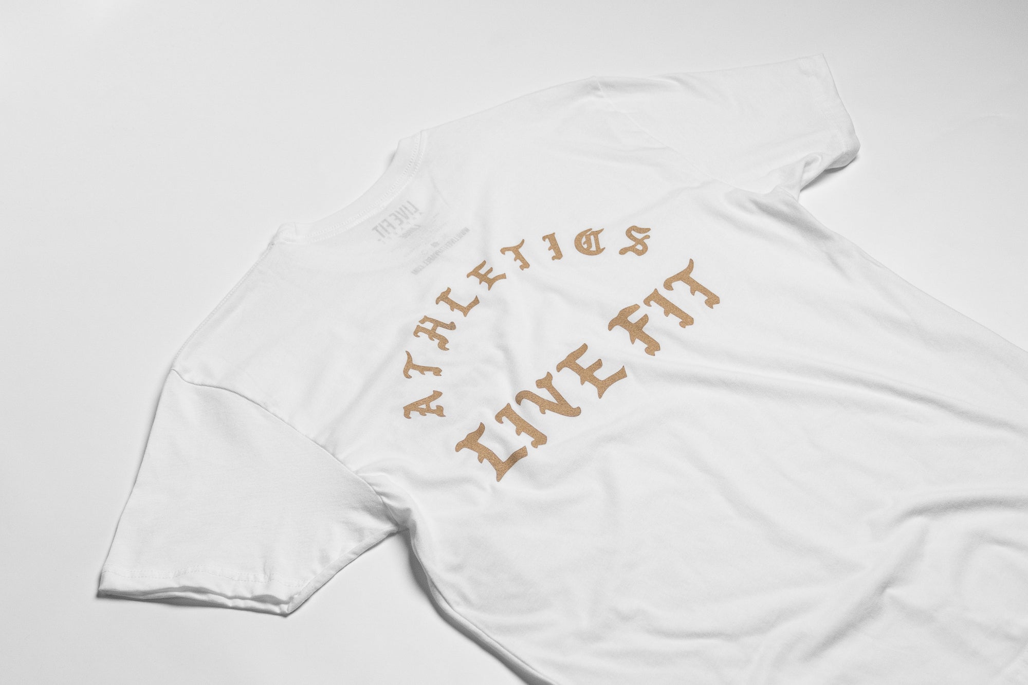 Athletic Goods Tee - White, Live Fit Apparel