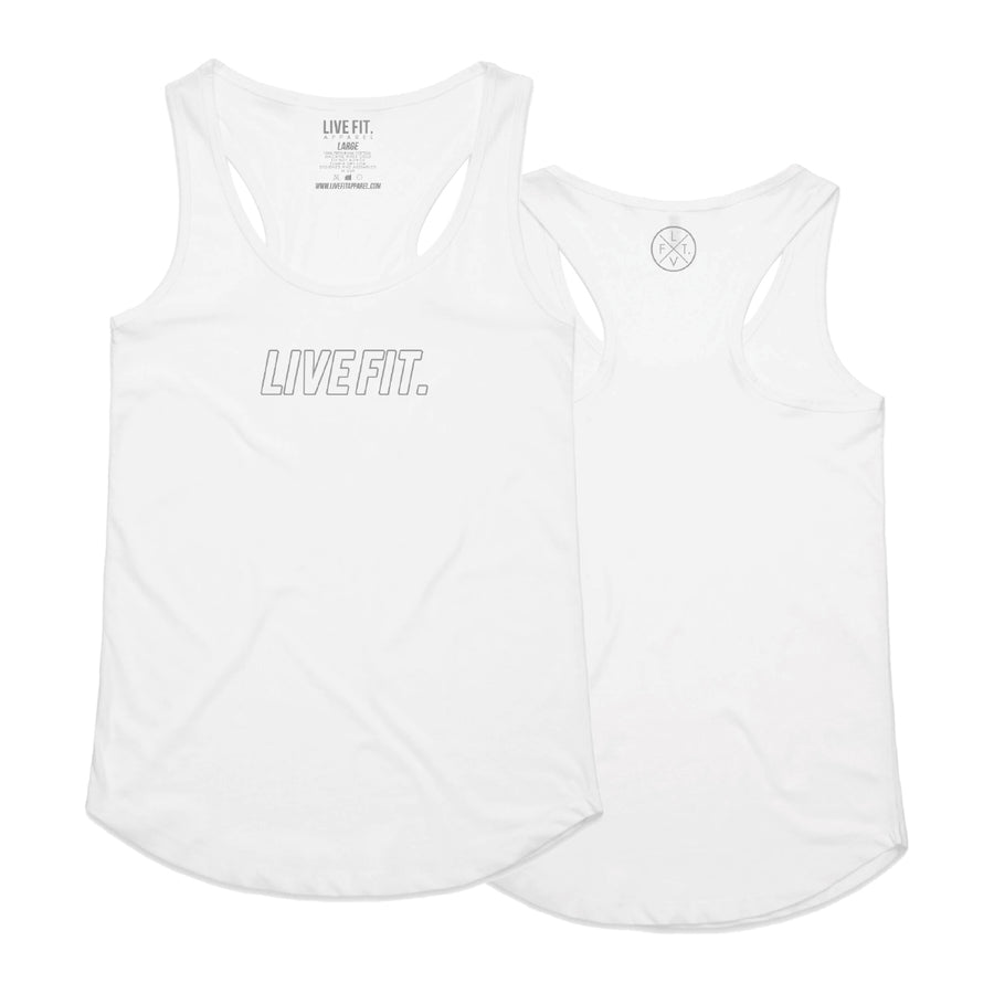 Routine Racerback Tank - White