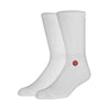 Stamped Socks - White / Red