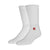 Stamped Socks - White / Red