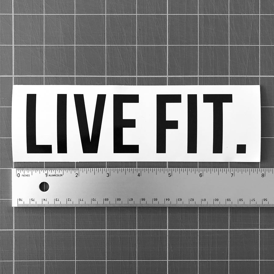 Live Fit Apparel Live Fit. 8" Sticker - White - LVFT 