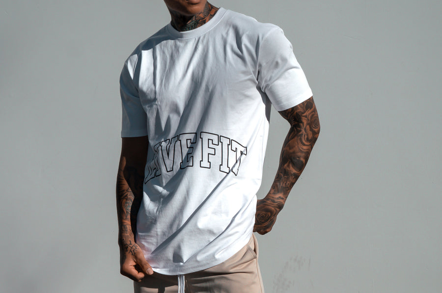 Letterman Heavy Tee -  White