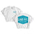 Work Badge Crop Tee - White/Teal