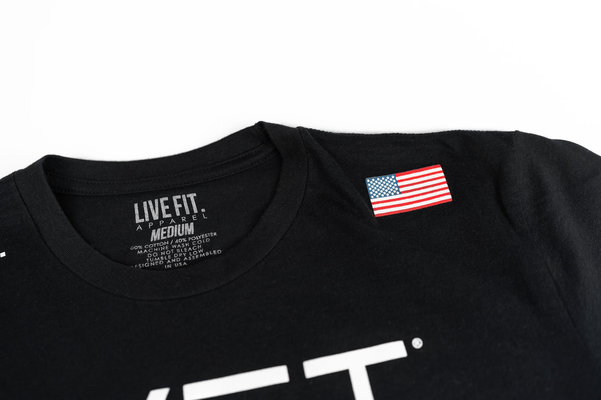 Live Fit Apparel Athlete Division Tee - Black - LVFT 