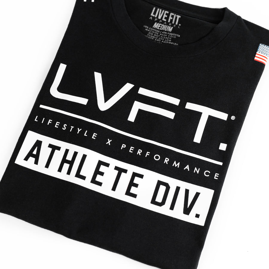 Live Fit Apparel Athlete Division Tee - Black - LVFT 