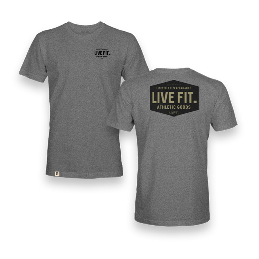 Work Badge Tee - Heather Grey