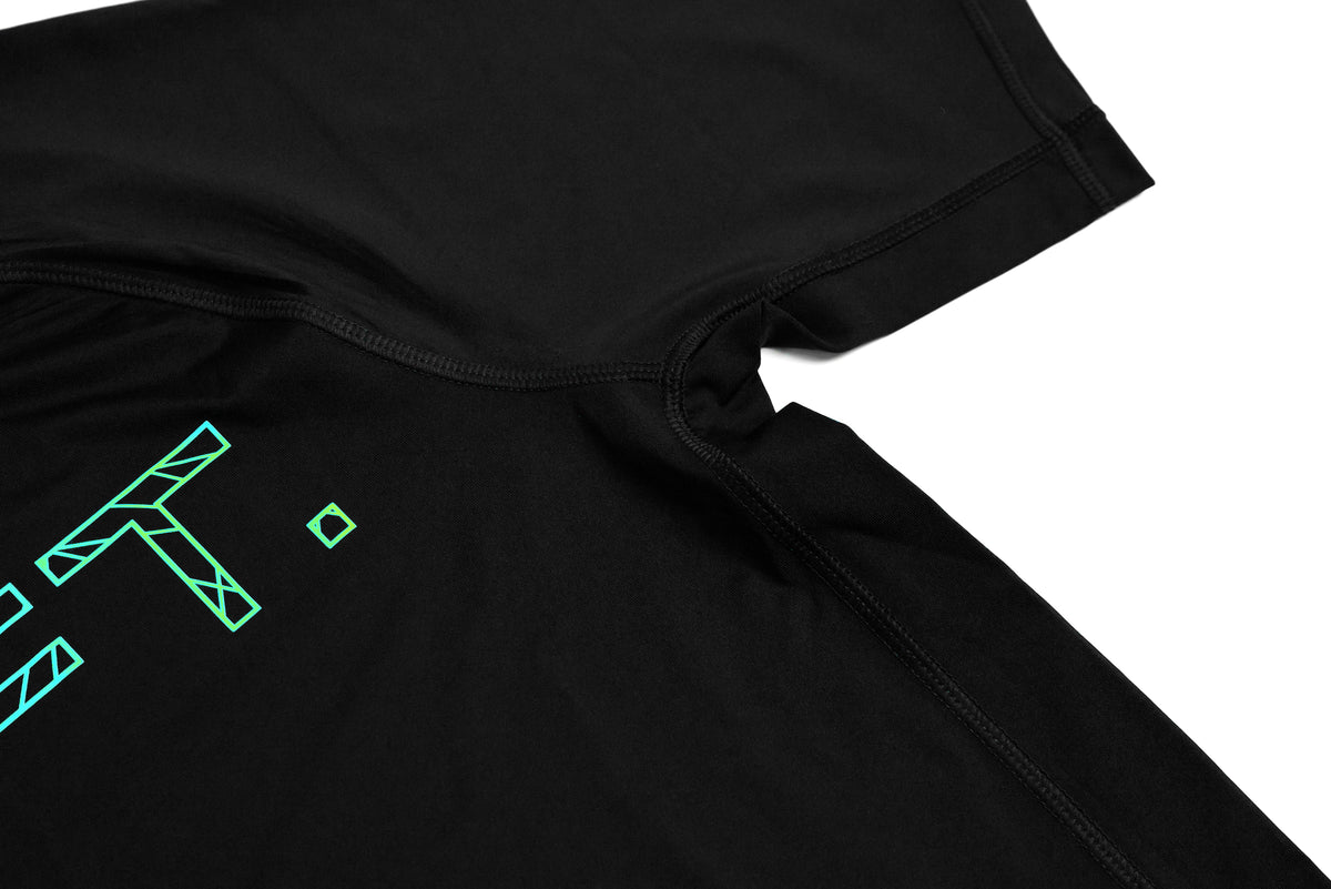 Vector Tee Rash Guard - Black / Teal