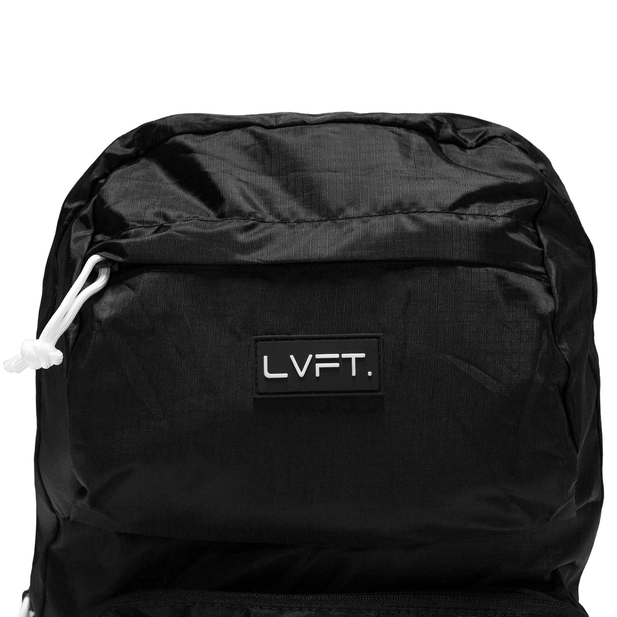 Live Fit Apparel LVFT. Packable Backpack - Black/White - LVFT 