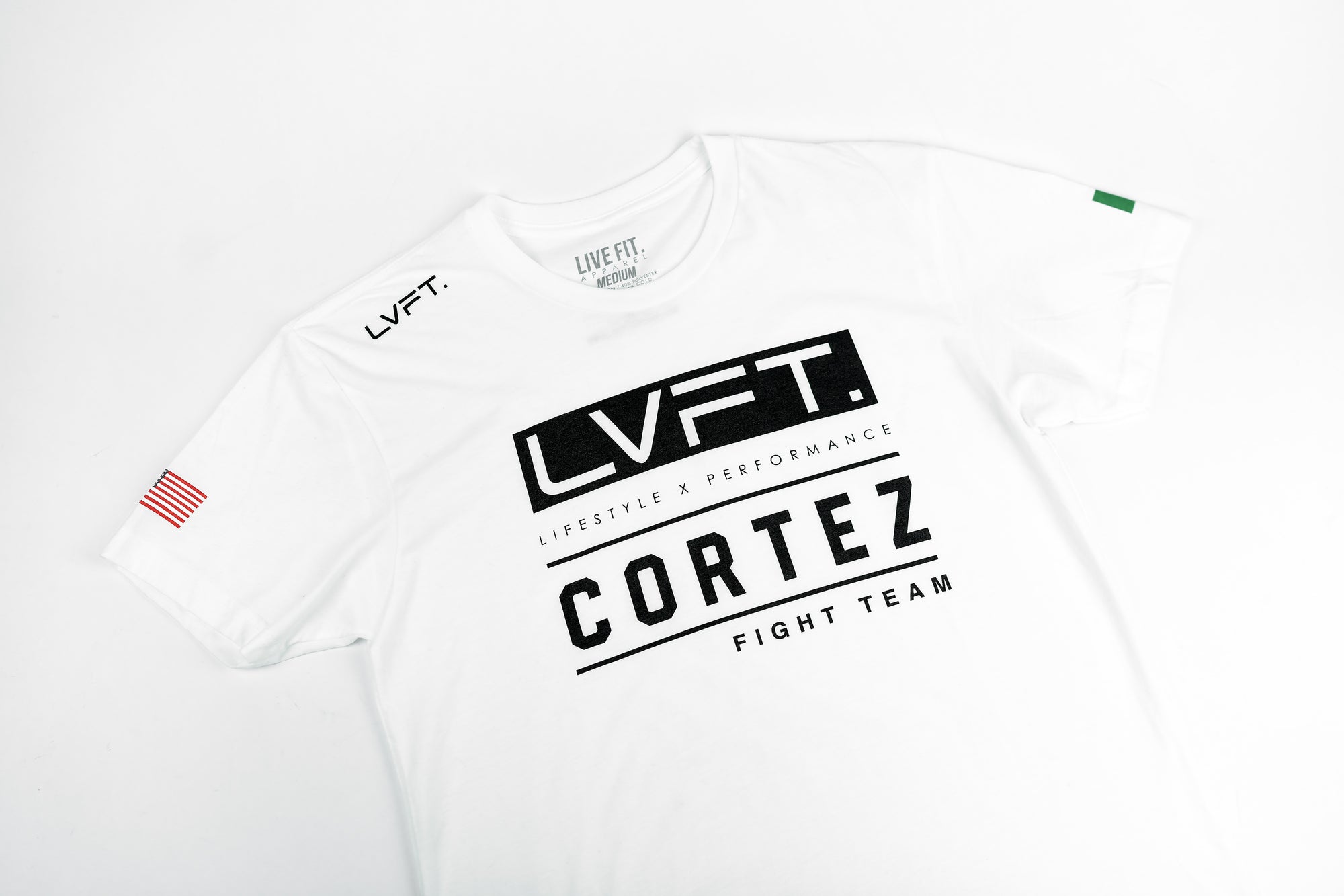 Live Fit Apparel LVFT x Cortez Fight Team Tee - White - LVFT