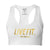 Live Fit Apparel Gold Edition Sports Bra - White - LVFT 