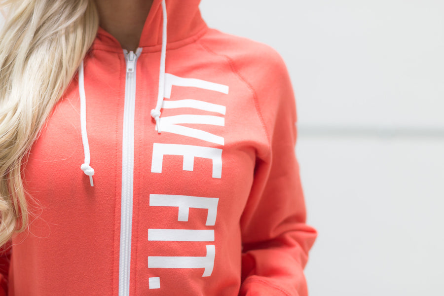 Live Fit Apparel Live Fit Zip Up - Coral - LVFT