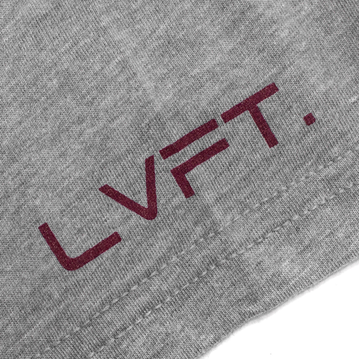 Bold Tee- Heather Grey/ Burgundy