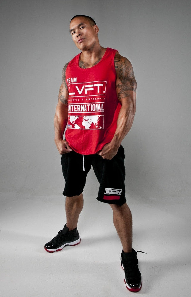 Live Fit Apparel International Tank - Red - LVFT 