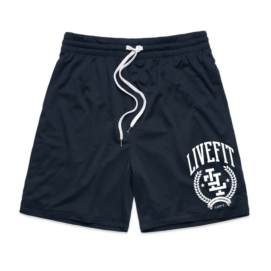 Rome Court Shorts - Navy/White