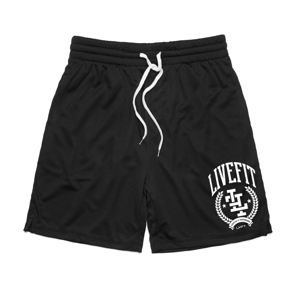 Rome Court Shorts - Black/White