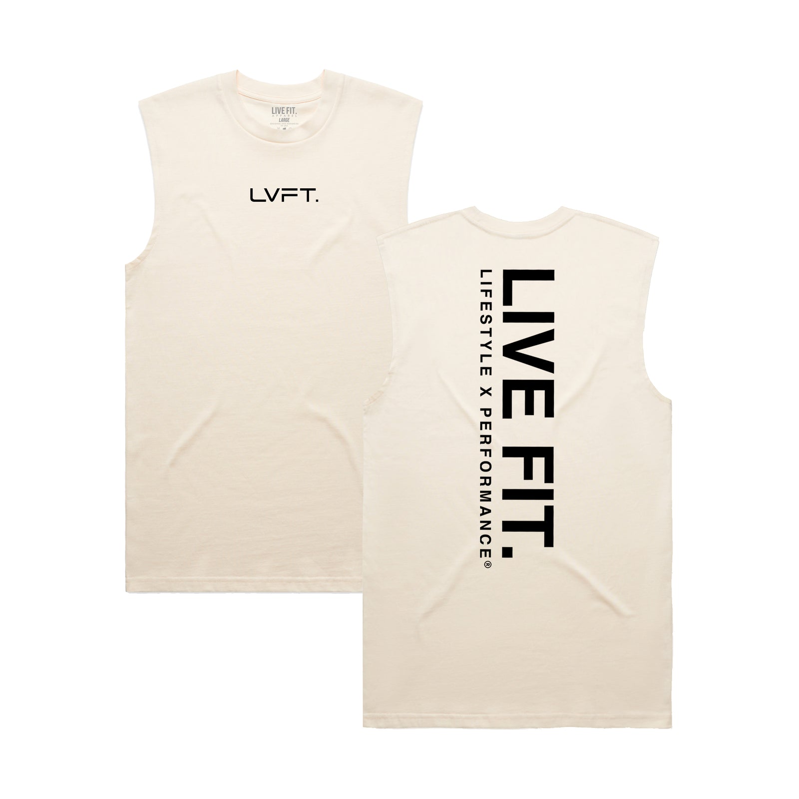 Urban Muscle Tank - Ivory/Black