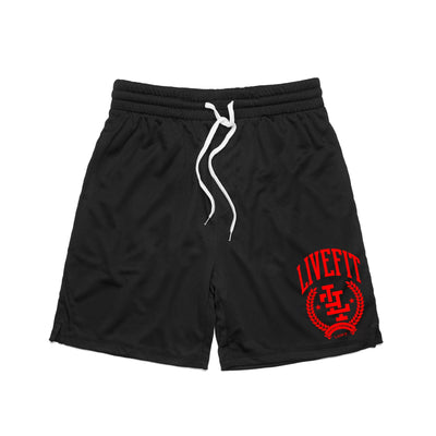 Rome Court Shorts - Black/Red