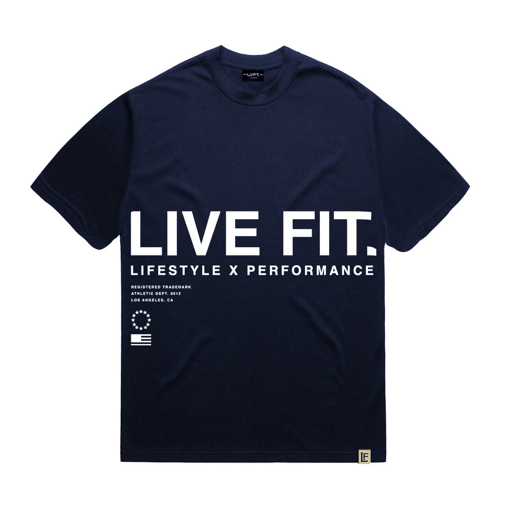 Urban Pump Tee - Navy/White