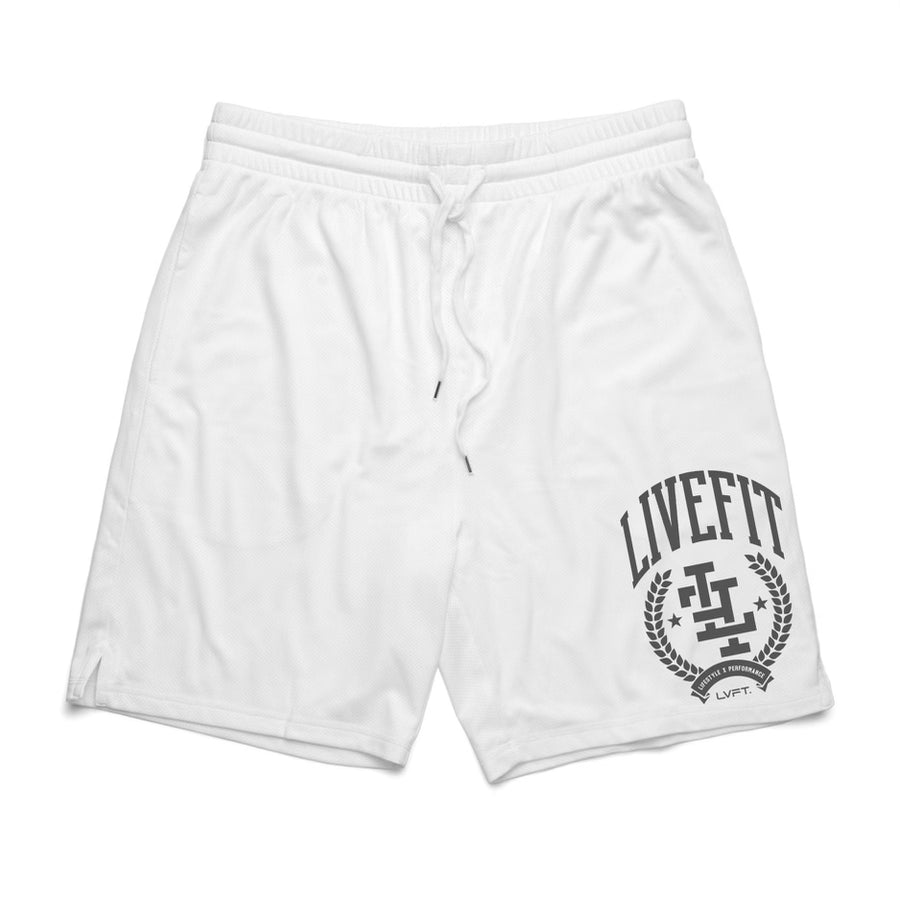 Rome Court Shorts - White/Black