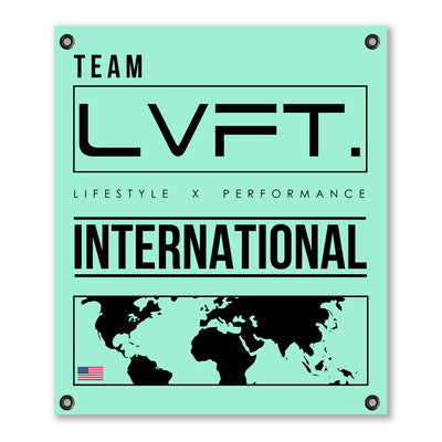 Live Fit Apparel International Banner - Teal - LVFT