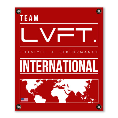 Live Fit Apparel International Banner - Red - LVFT