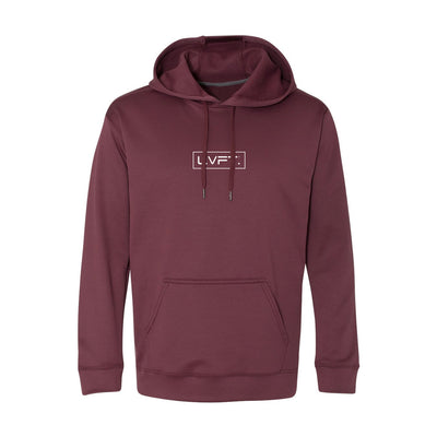 Live Fit Apparel Boxed Performance Tech Hoodie - Burgundy - LVFT