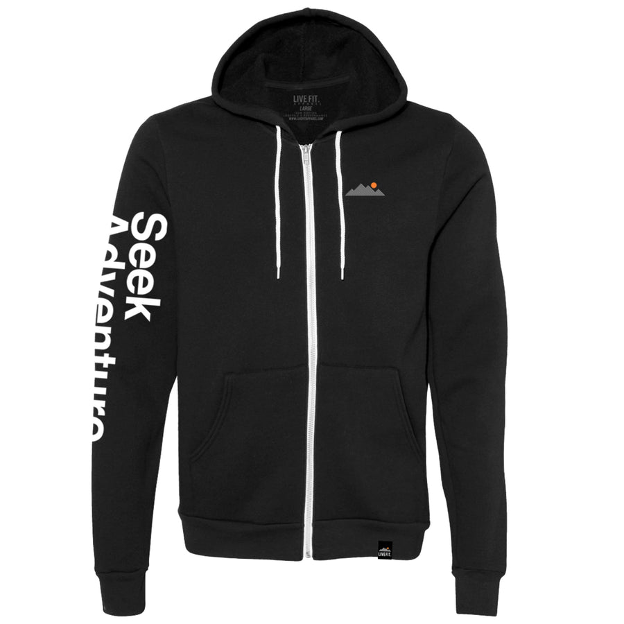 Mountain Zip Up  - Black