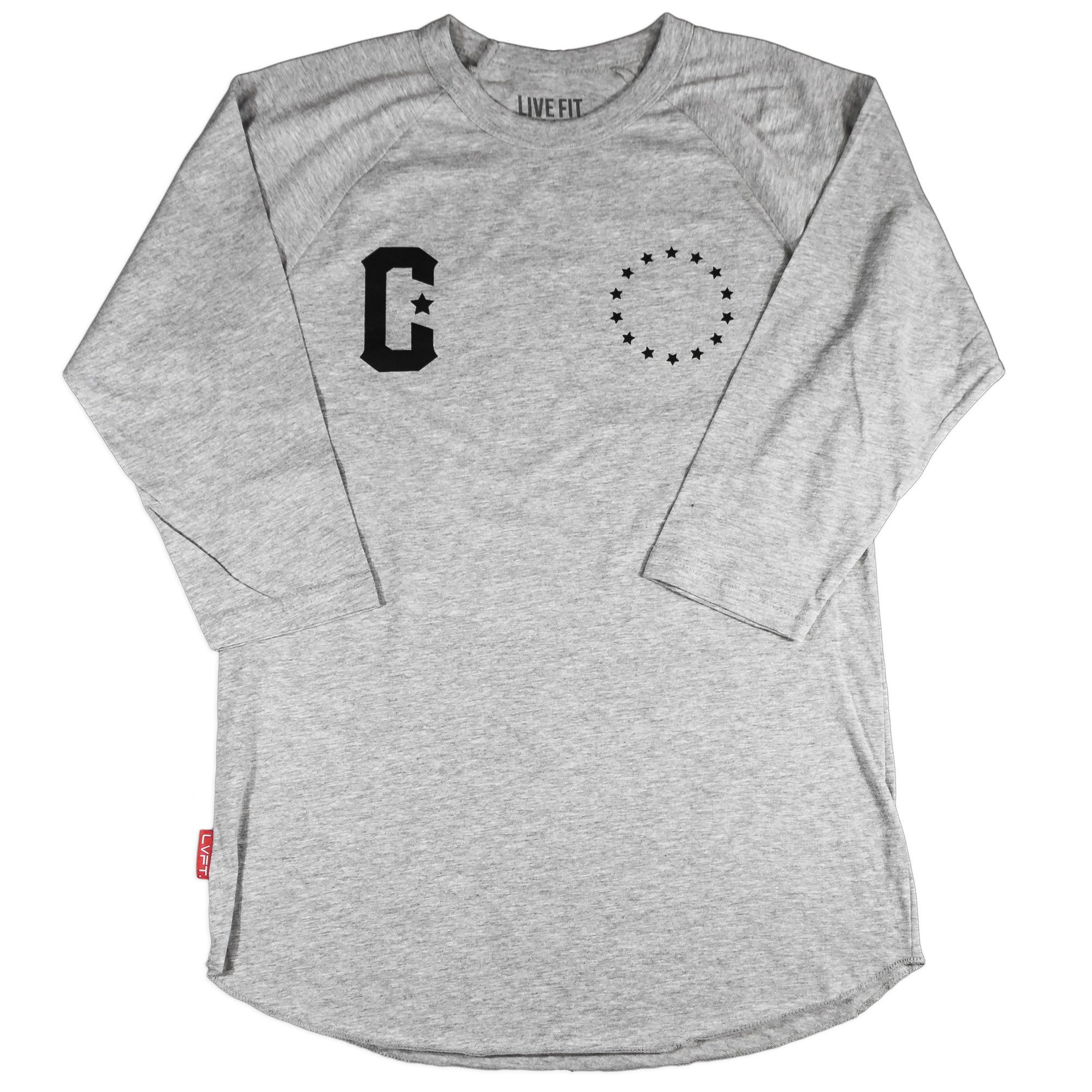 Premium Raglan - Heather Grey