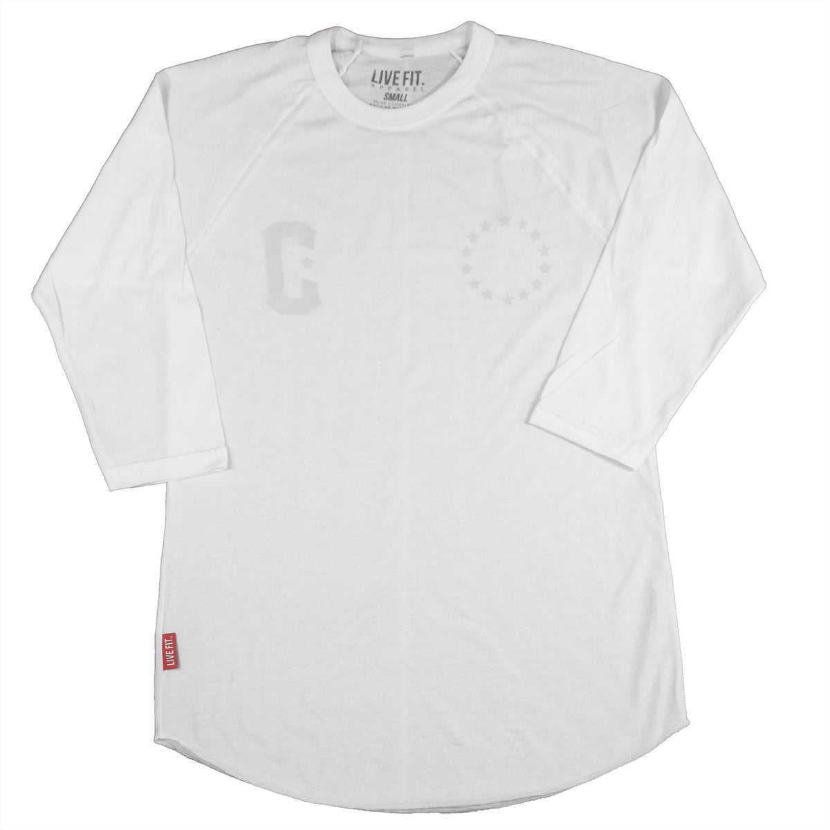 Live Fit Apparel Premium Raglan - White - LVFT 