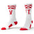 Live Fit Apparel Checker Socks - White/Red - LVFT 