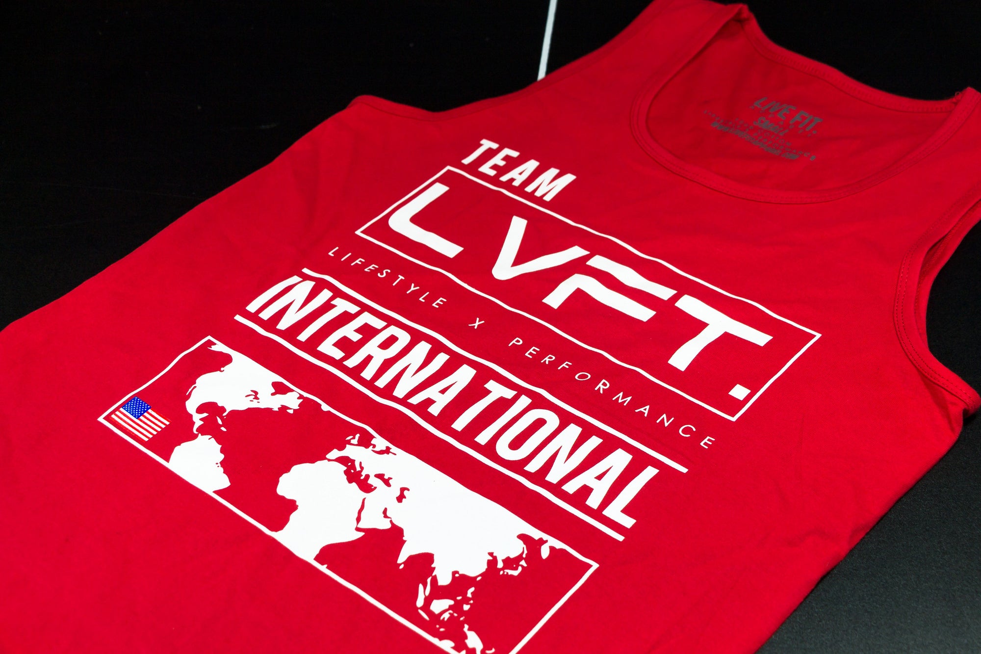 Live Fit Apparel International Tank - Red - LVFT 