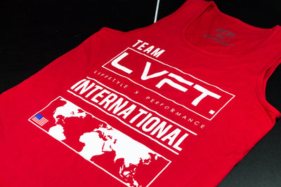 Live Fit Apparel International Tank - Red - LVFT