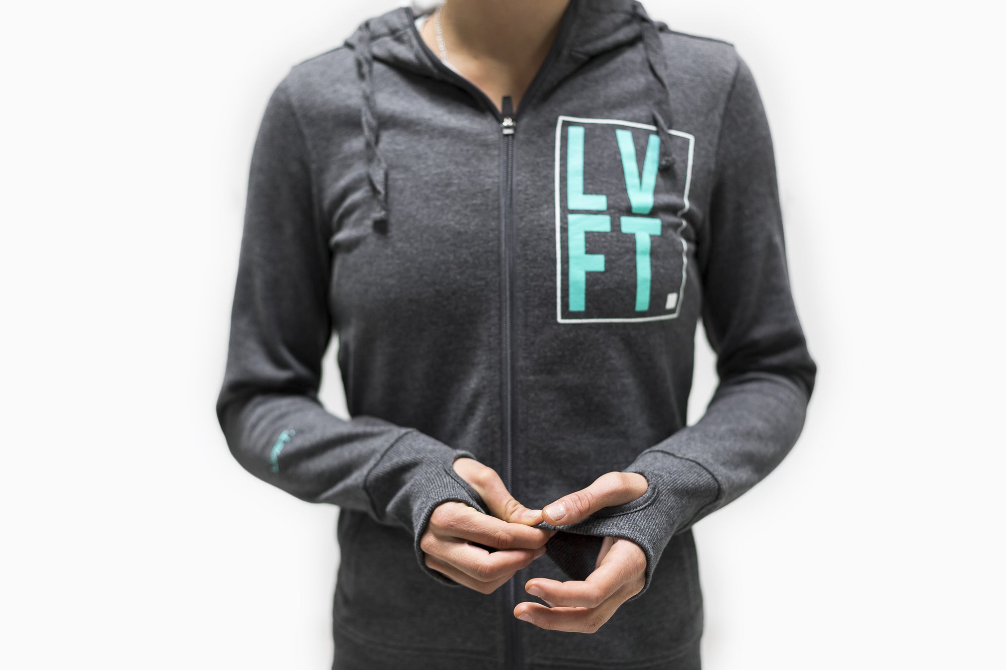Women's Stacked Zip Up - Charcoal - Live Fit. Apparel