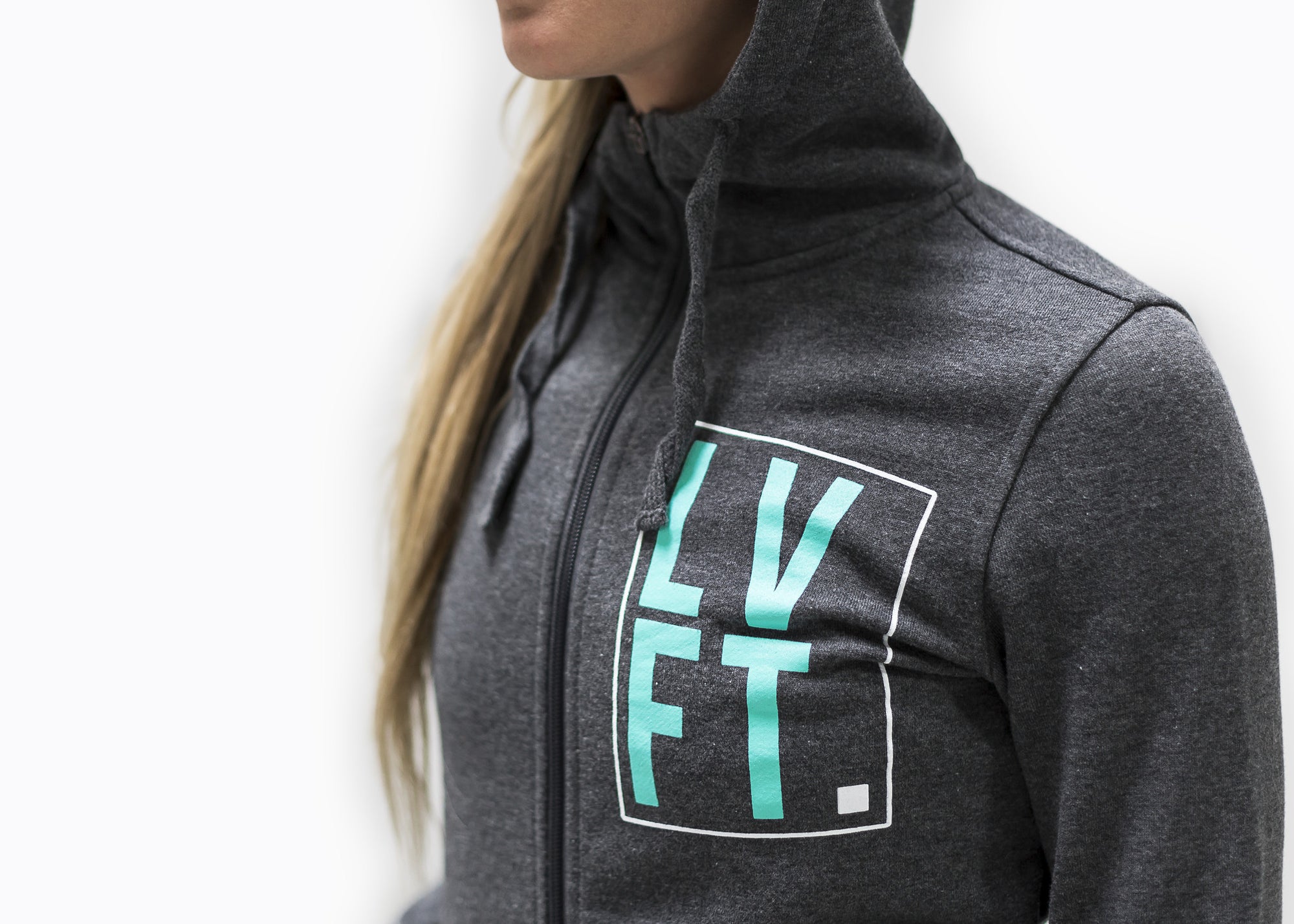 Women's Stacked Zip Up - Charcoal - Live Fit. Apparel