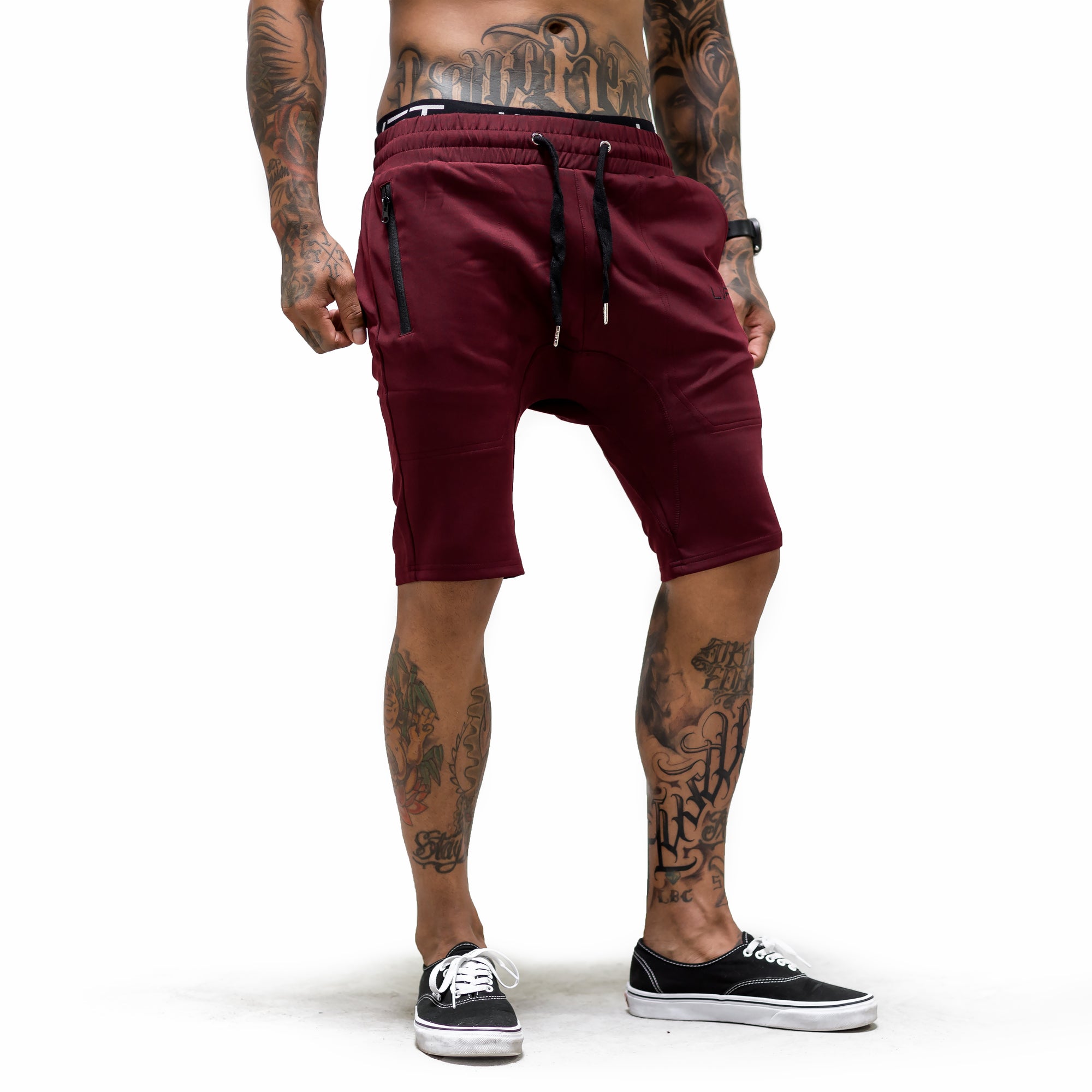 Tech-Shorts- Burgundy