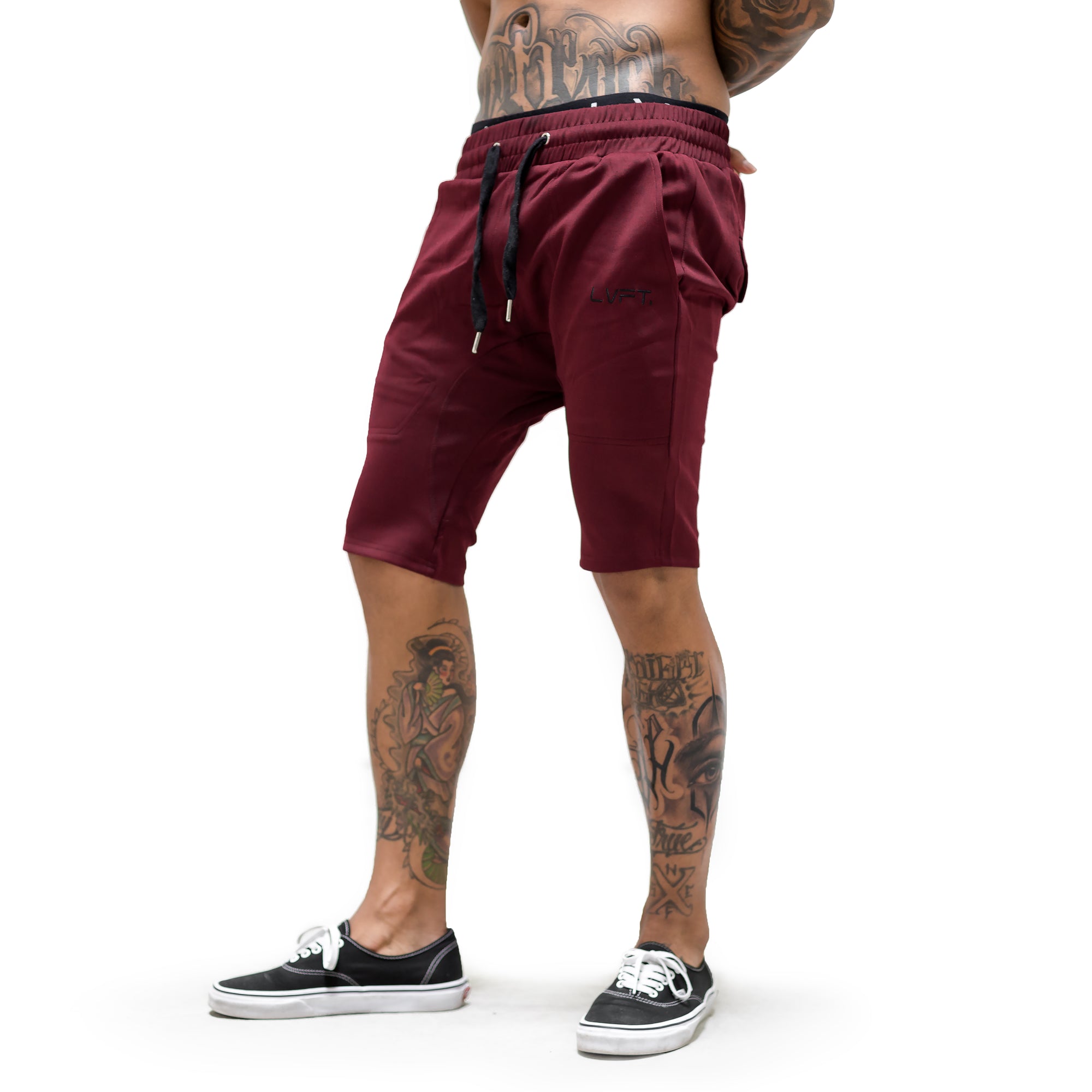 Tech-Shorts- Burgundy