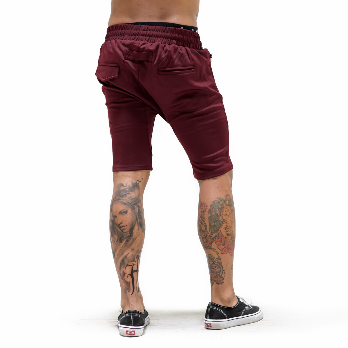 Tech-Shorts- Burgundy