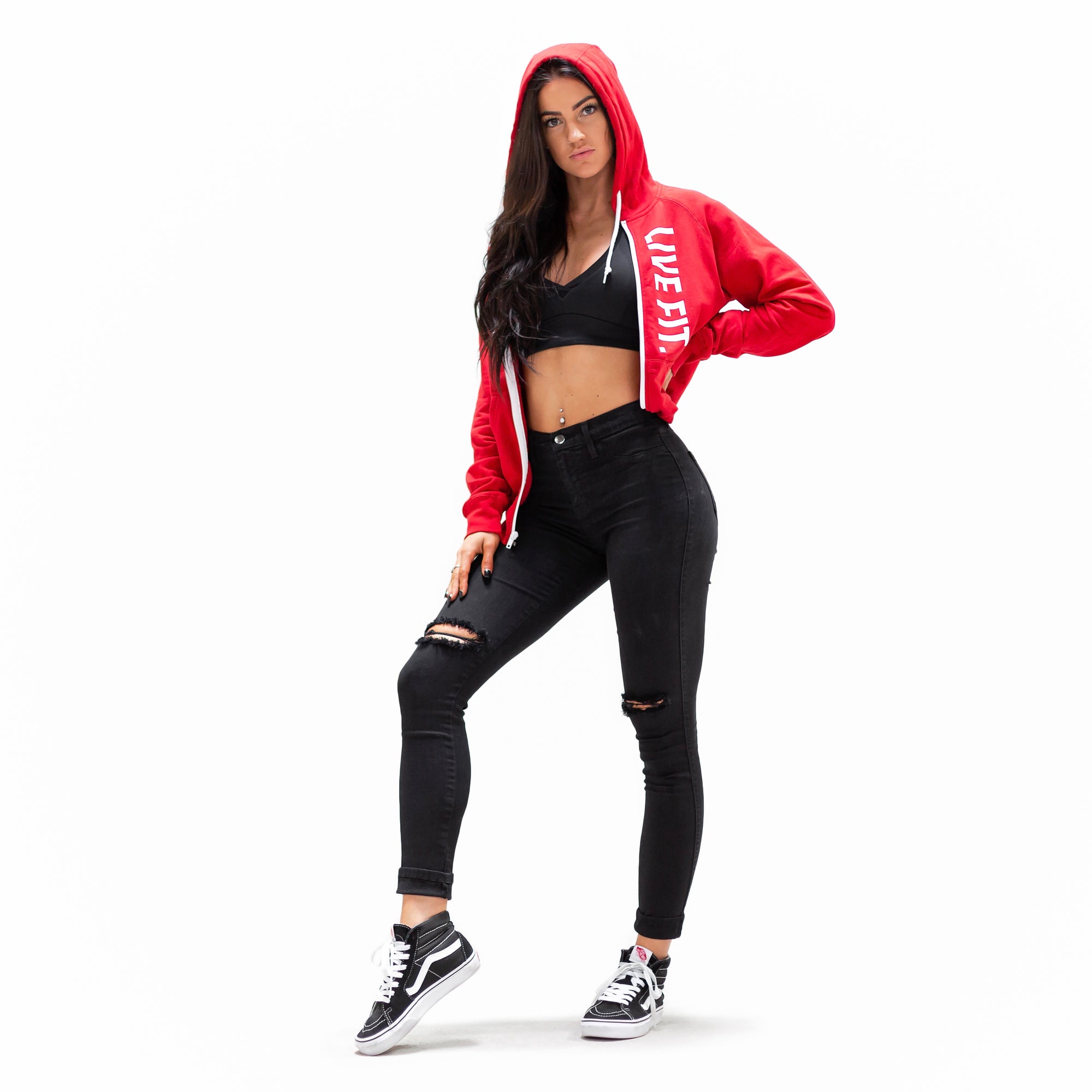 Live Fit Zip Up - Red