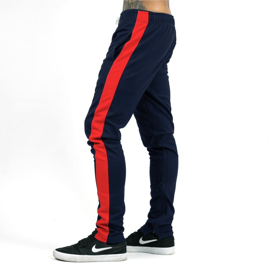 Slim Trackies - Navy / Red