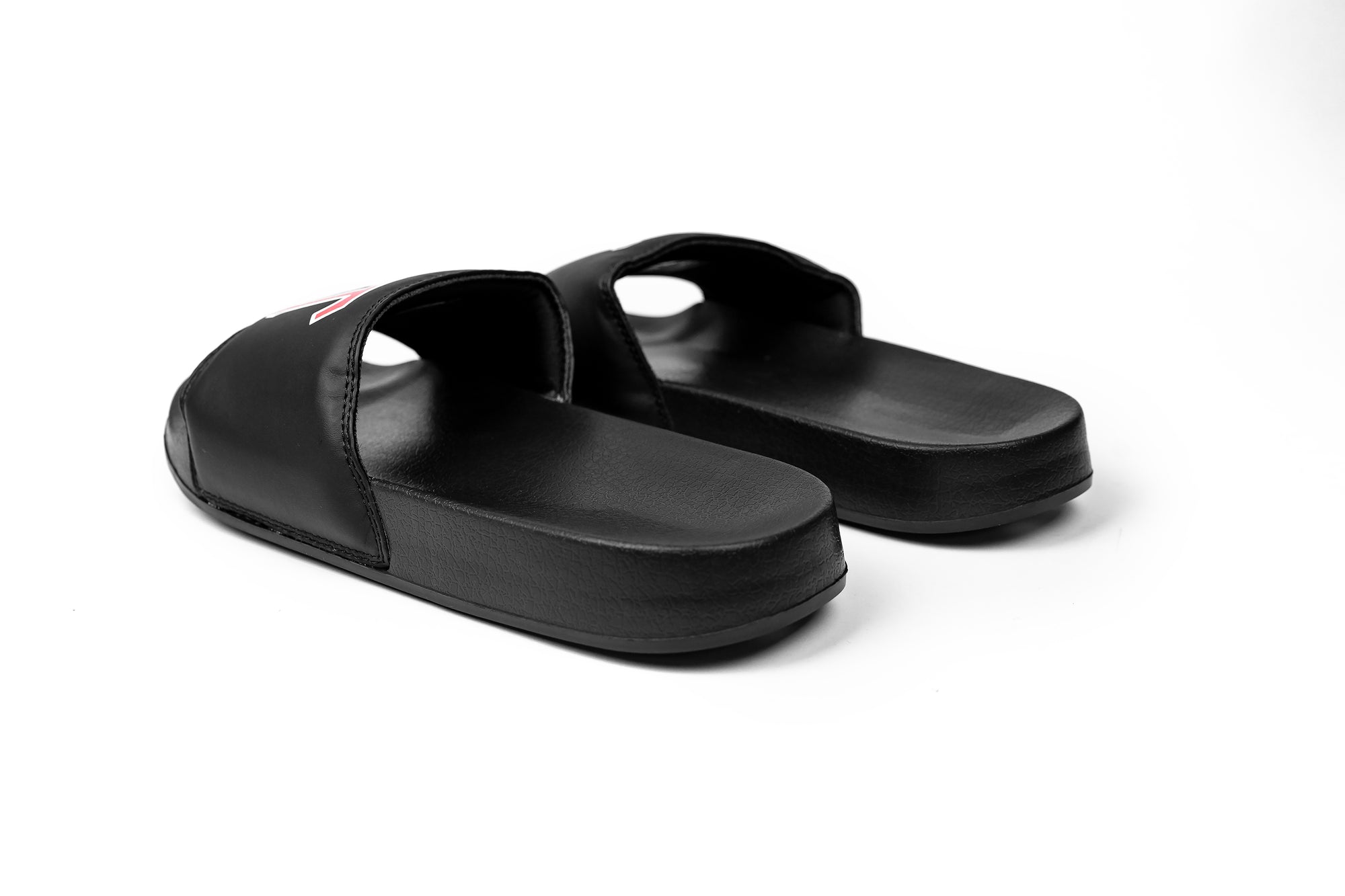 Live Fit Apparel LVFT. Varsity Slides - Black/Red - LVFT 