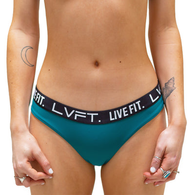 Live Fit Apparel Brianna Cope Signature Bikini Bottom - Teal - LVFT